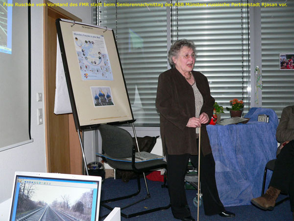 Diavortrag des FMR -Frau Ruschke- beim ASB